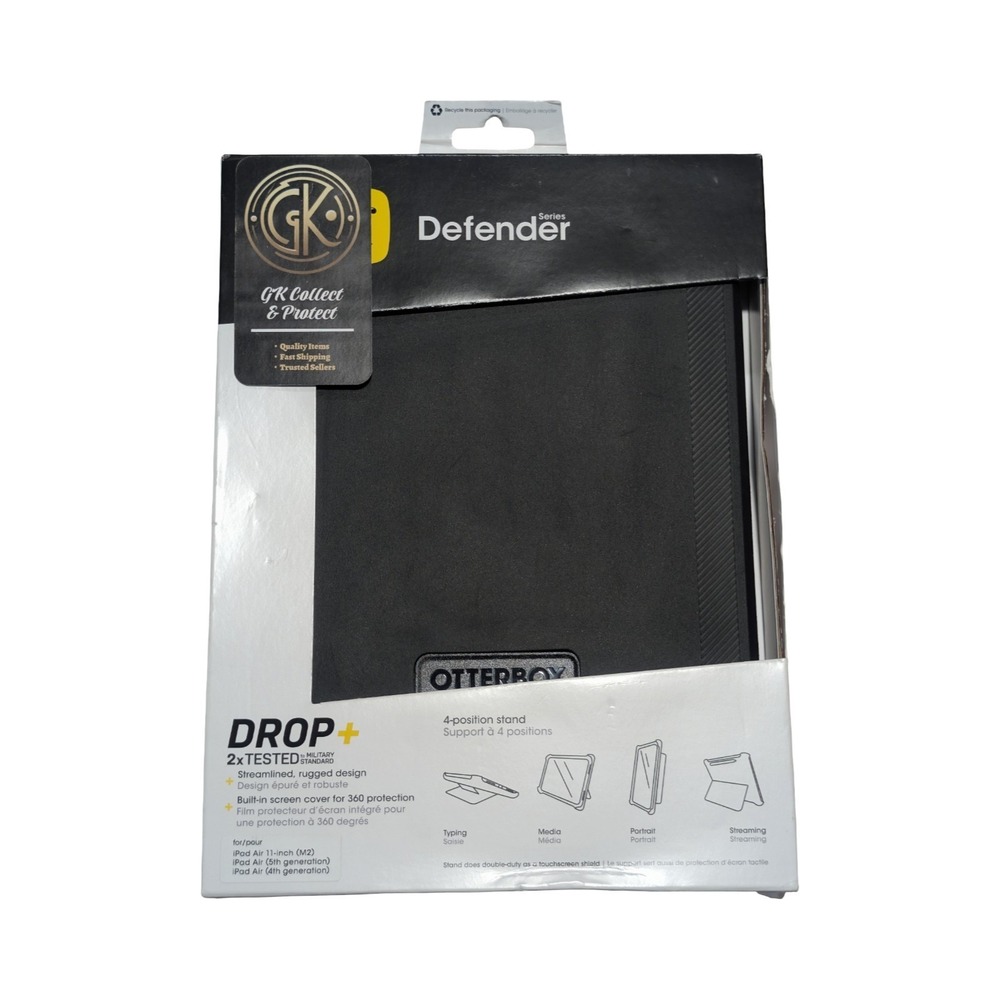 BbO OtterBox Defender Case for iPad Air 11" M2 & Air 4th & Air 5th Gen Black OB